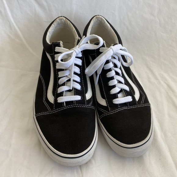 Vans Classic Black Canvas Old Skool Shoes Size M 9 1/2 W 11 - Picture 6 of 7